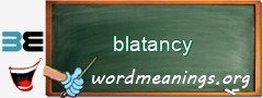 WordMeaning blackboard for blatancy